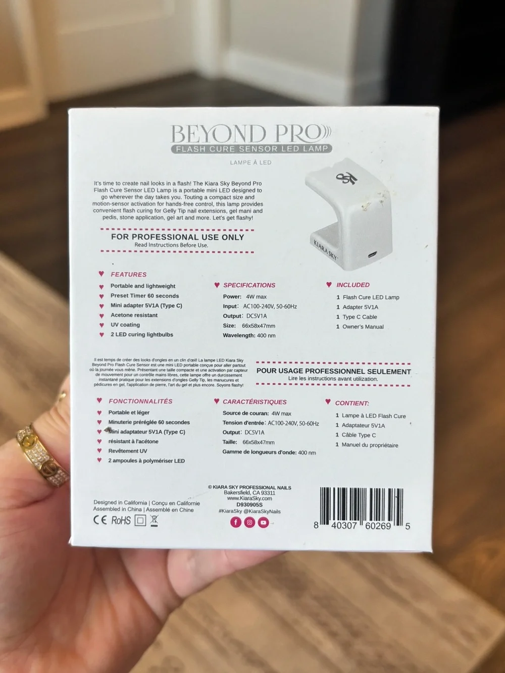 BEYOND PRO Kiara Sky Flash Cure Sensor LED Nail Lamp